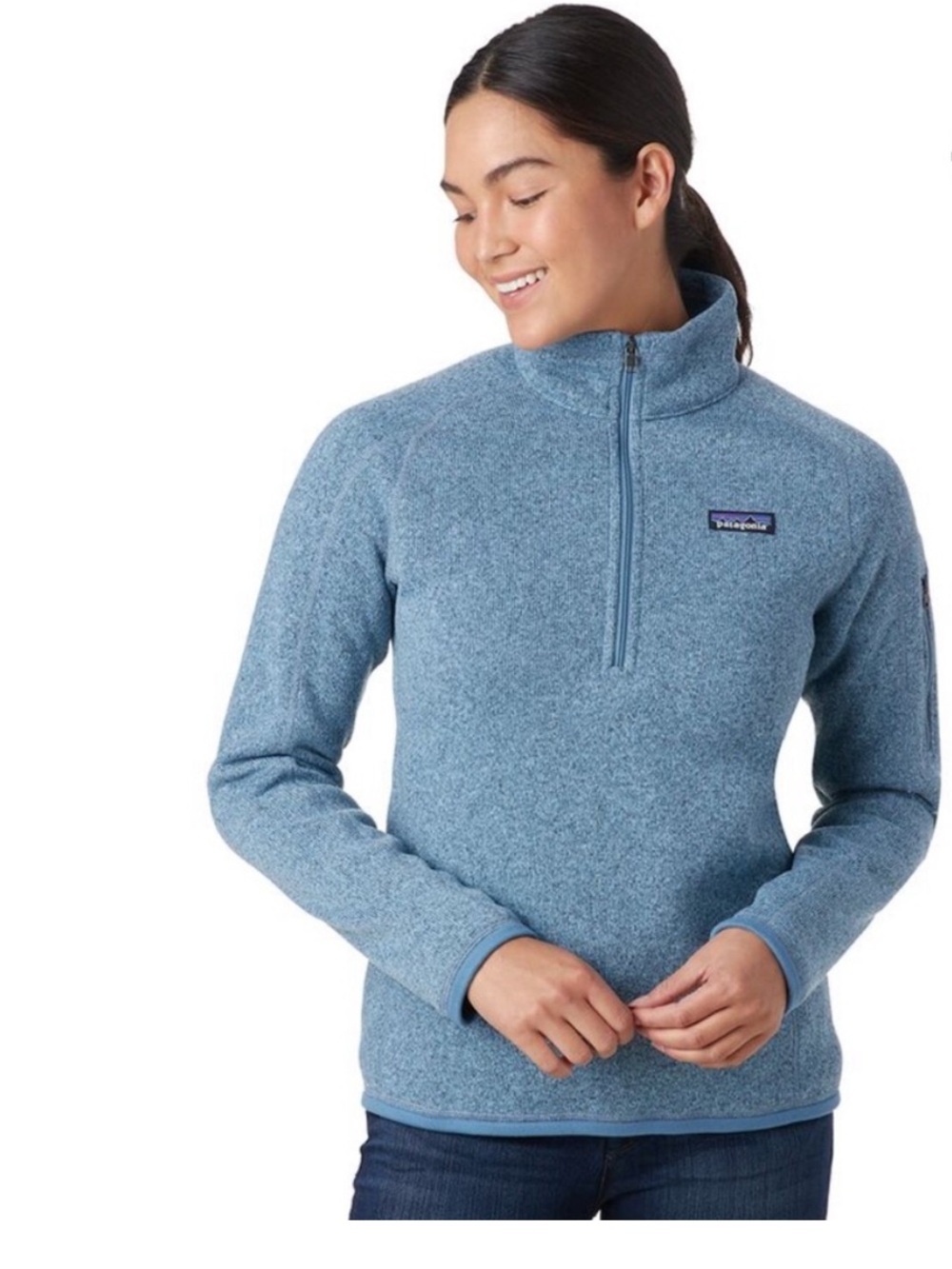 Patagonia Better Sweater Fleece Pullover Women's S Blue 1/4 Zip High Pile